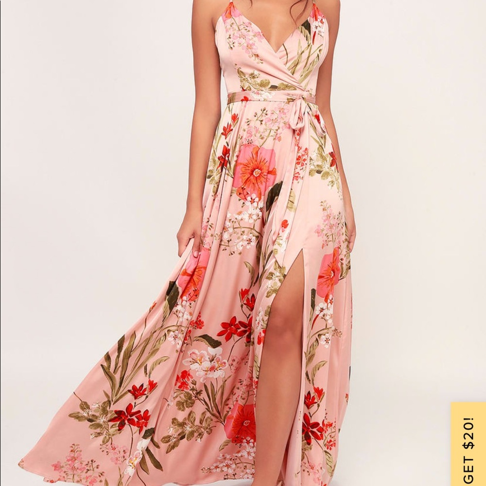 Lulu’s Still The One satin dress (size M)